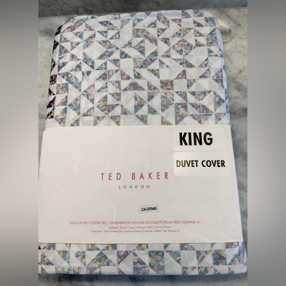Ted Baker London King Duvet Cover Set Designer Cotton Luxury Print